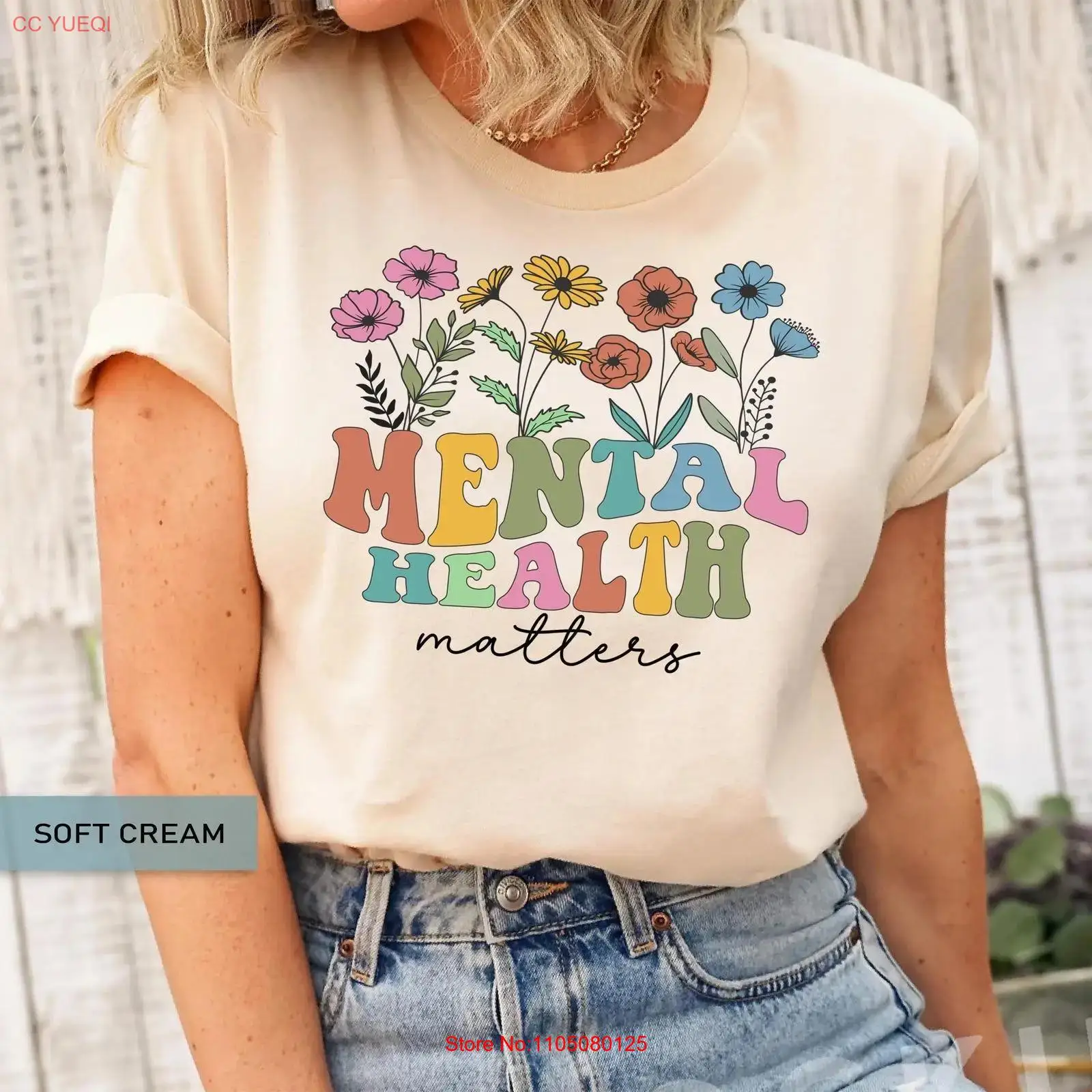 Health Wellness Mental Health - La santé mentale compte t-shirt sensibilisation