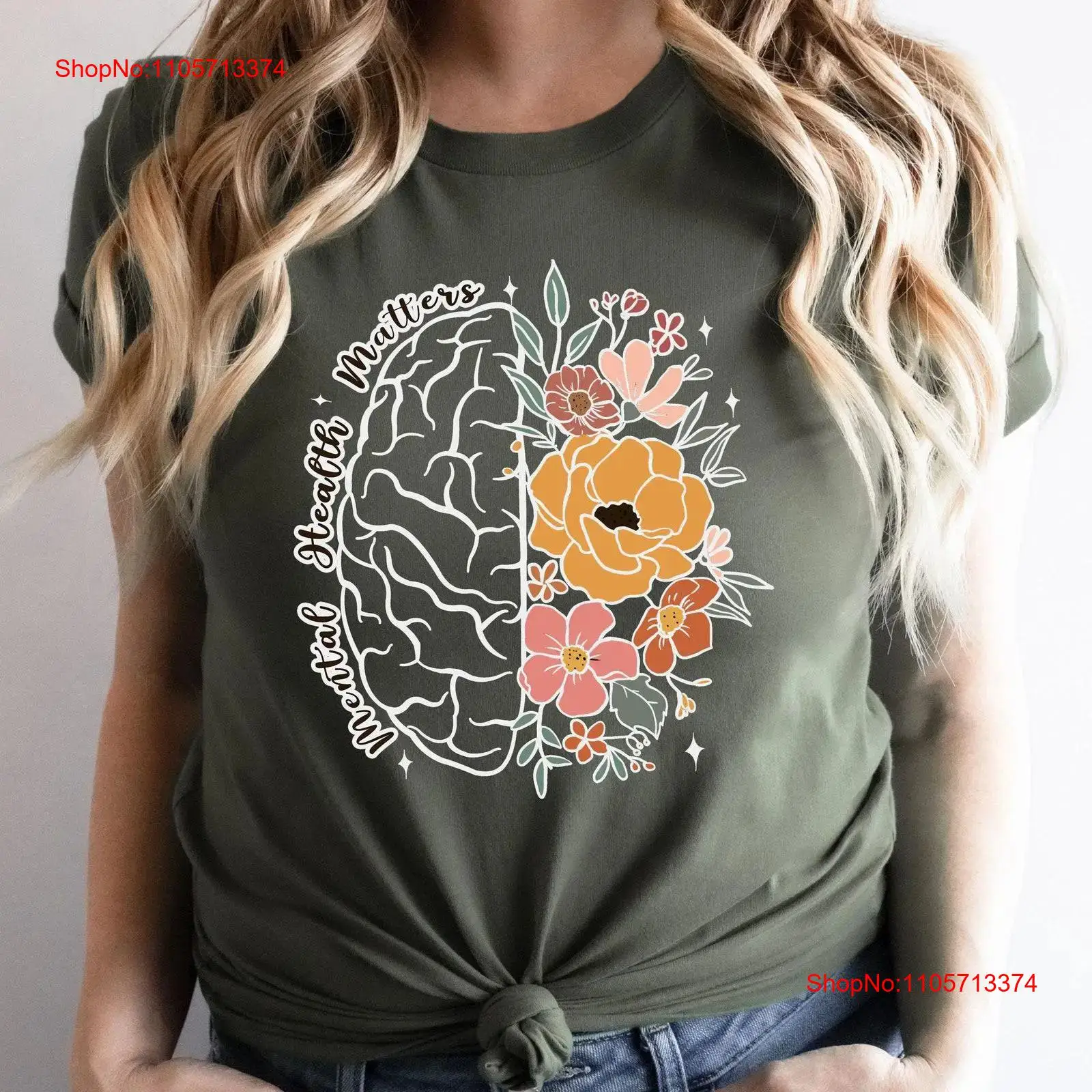 Health Wellness Mental Health - T-shirt Mental Health Matters, bien-être, soyez