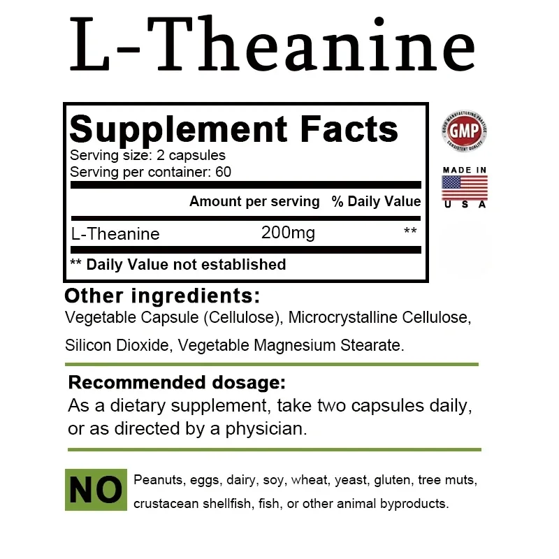 L-Théanine 200 mg - Relaxation - Health Wellness Mental Health avis et prix